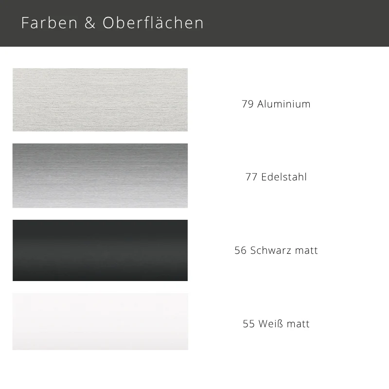 Interstil Cubus 1 – 1-läufige moderne quadratische Gardinenschiene 16mm Deckenmontage