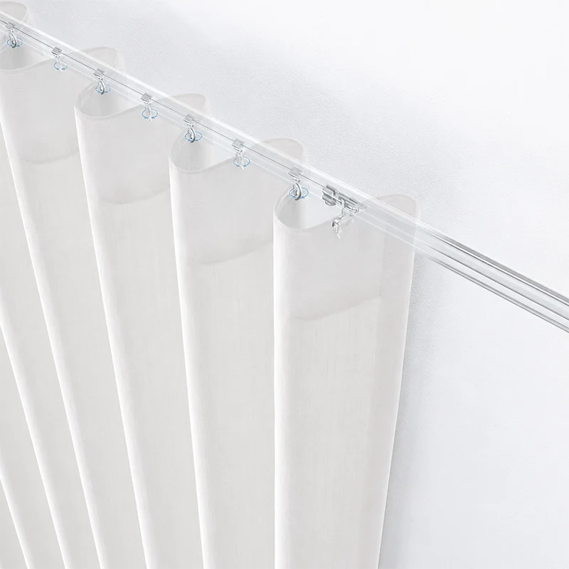 Interstil W3.2 – moderne runde Wellenvorhangstange 1-läufig zur Wandmontage Ø 30 mm