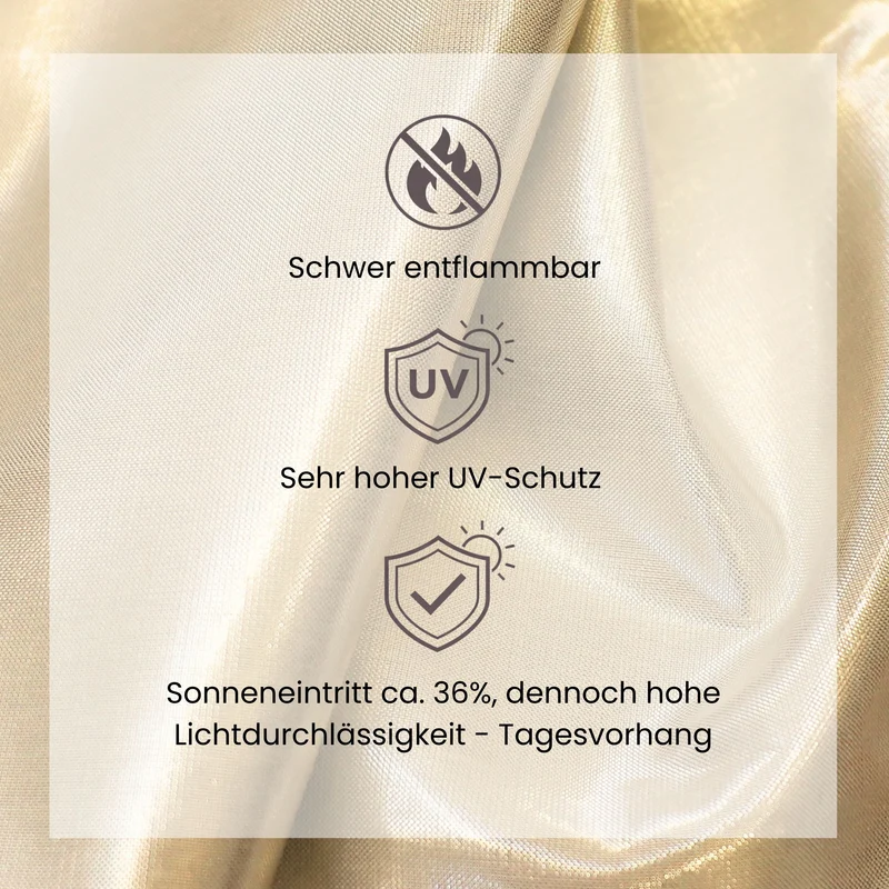 Sonnenschutz Vorhang SUN - champagner - Kostenloses Stoffmuster