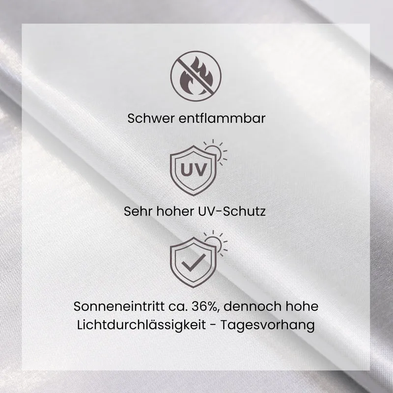 Sonnenschutz Vorhang SUN - silber - Kostenloses Stoffmuster