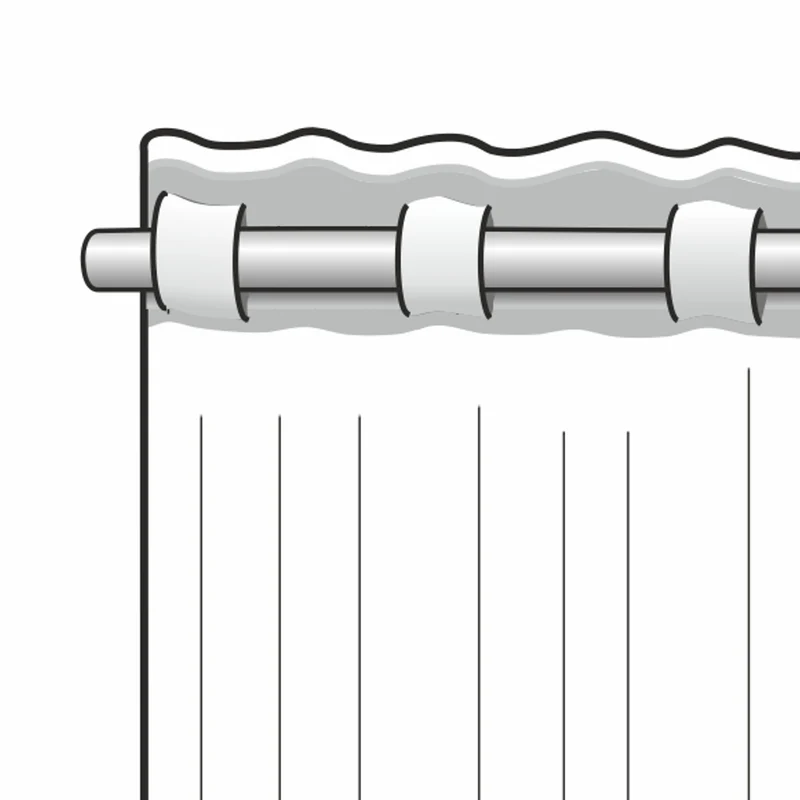Fertigschal verdeckte Schlaufen blau - Vorhang von Albani
