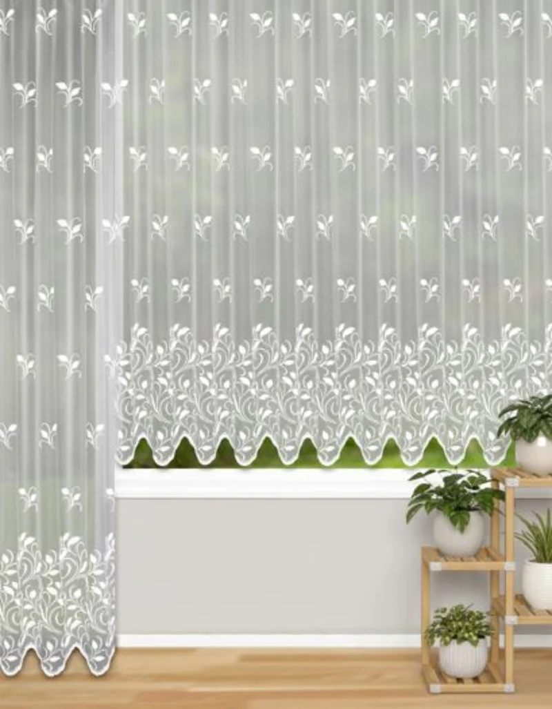 Fensterstore Jacquard weiß - Fertigvorhang von Albani
