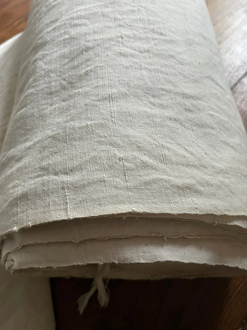 Sauber und kräftig: Bauernleinen in hellem Beige 3 Meter