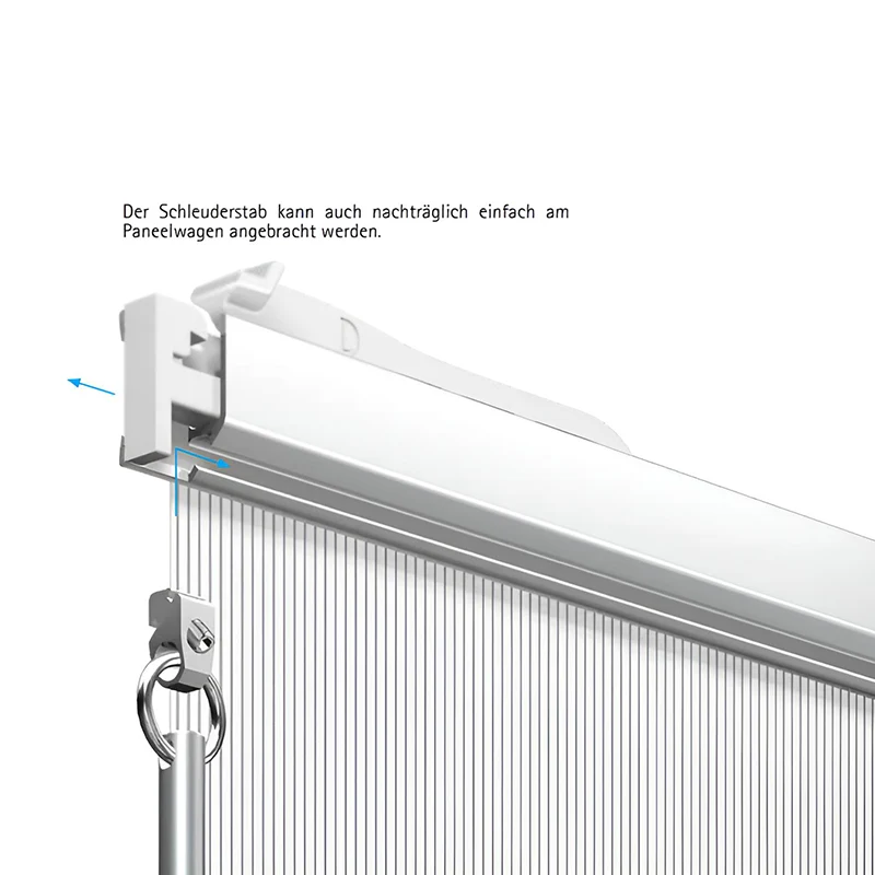 Interstil F1 Schleuderstab – elegante Bedienung für Flächenvorhänge
