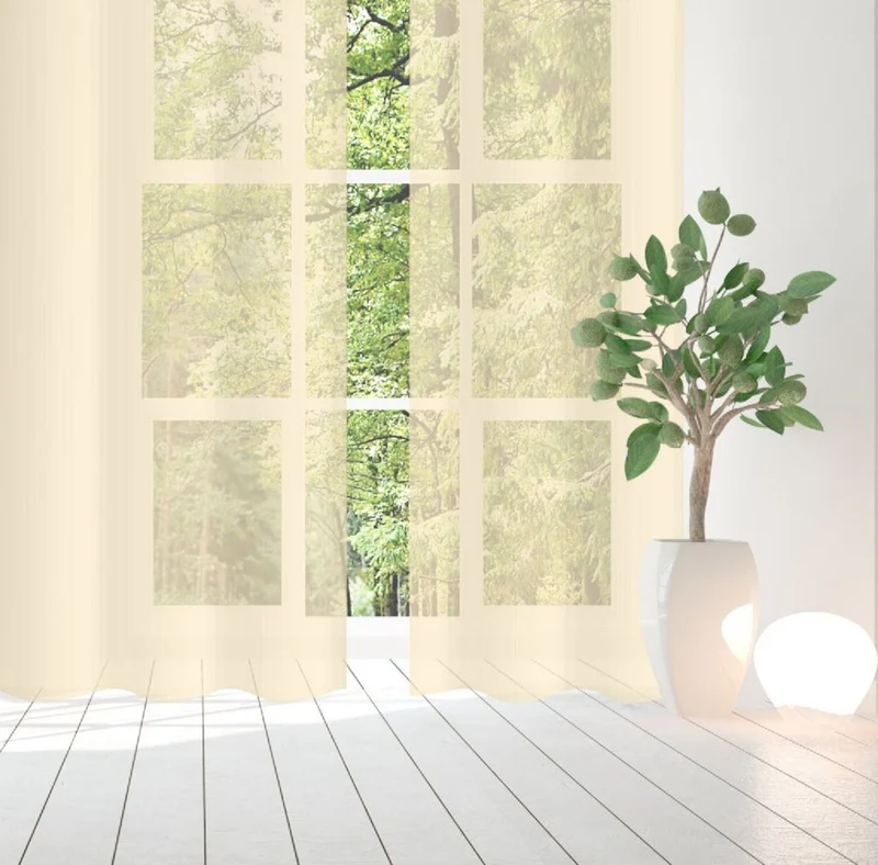 Tagesvorhang ELIAS - beige - Kostenloses Stoffmuster