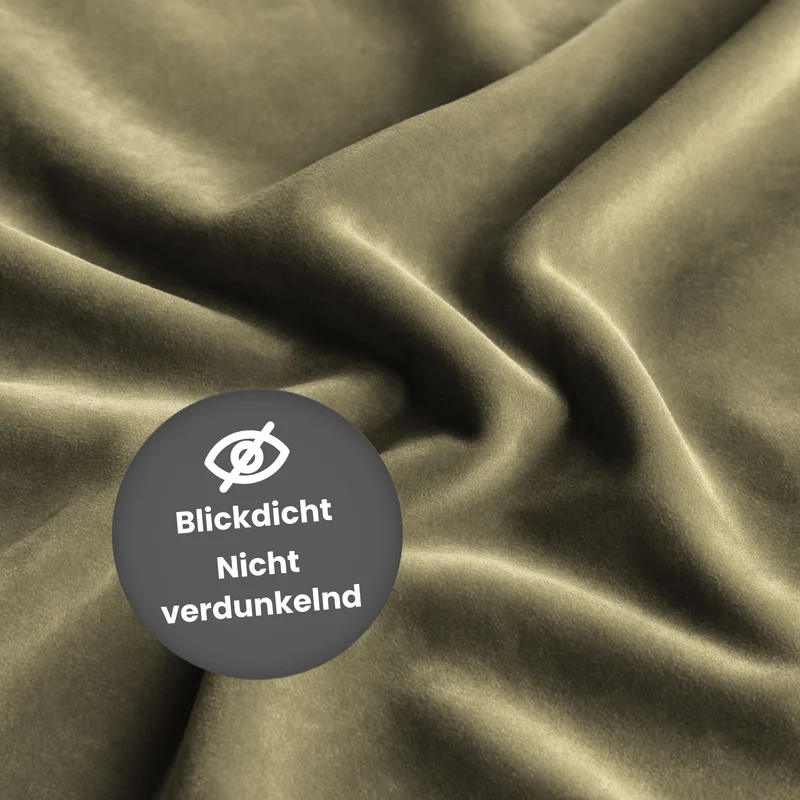 Nachtvorhang VELVET - schlamm - Kostenloses Stoffmuster