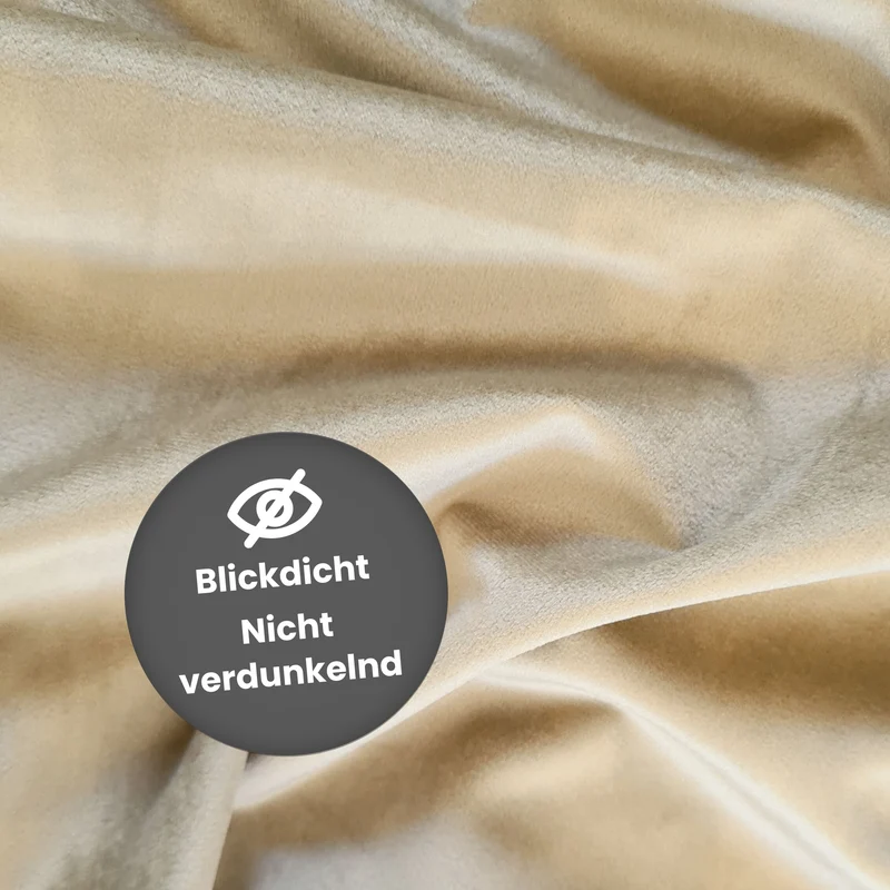 Nachtvorhang VELVET - beige - Kostenloses Stoffmuster
