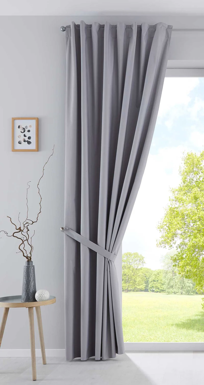 2er Pack Vorhänge Verdunkelung »DARK« 100% Blickdicht verdeckte Schlaufen Kräuselband Raffhalter Softshell Material Lichtundurchlässig 10000350-2