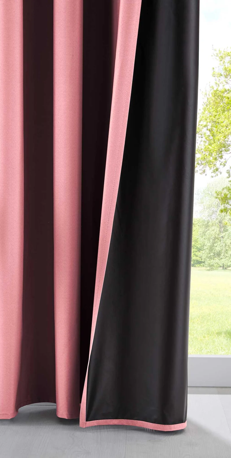 2er Pack Vorhänge Verdunkelung »DARK« 100% Blickdicht verdeckte Schlaufen Kräuselband Raffhalter Softshell Material Lichtundurchlässig 10000350-2