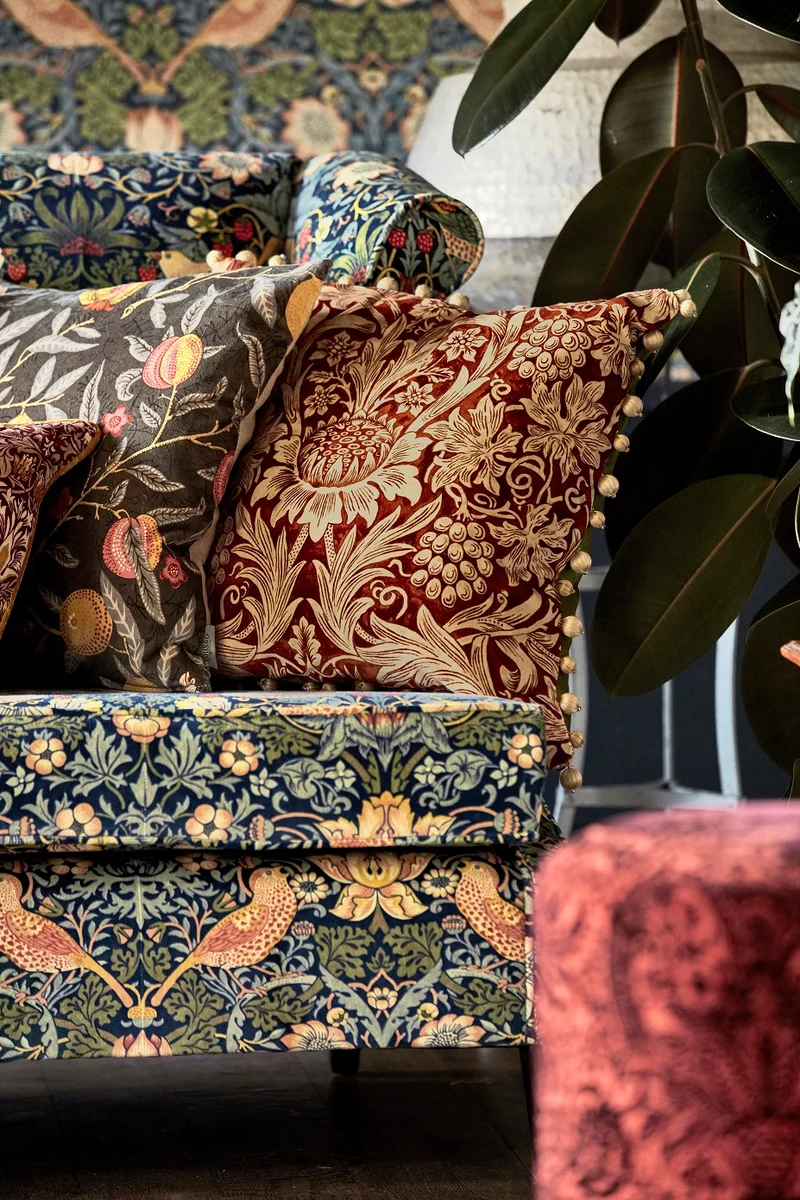 Erdbeerdieb Samt - indigo