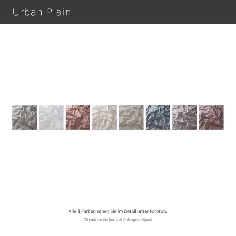 Urban Plain – halbtransparenter Vorhang nach Maß mit natürlicher Leinenstruktur
