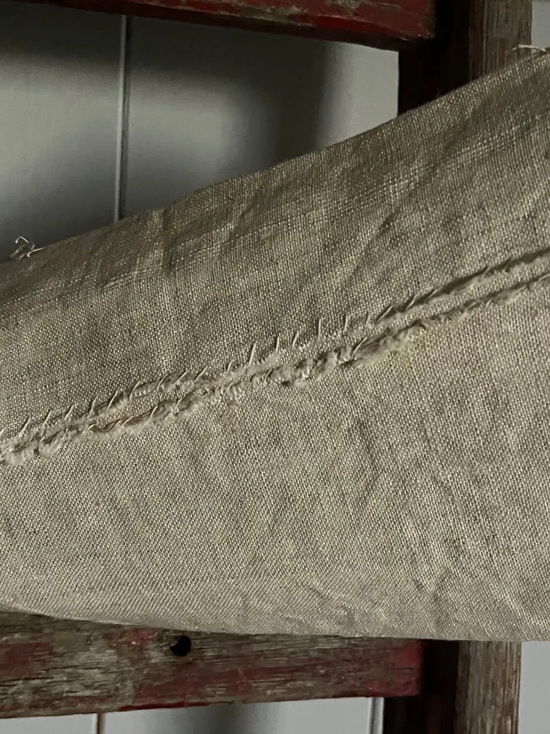 5 Meter Bauernleinen um 1890 Greige