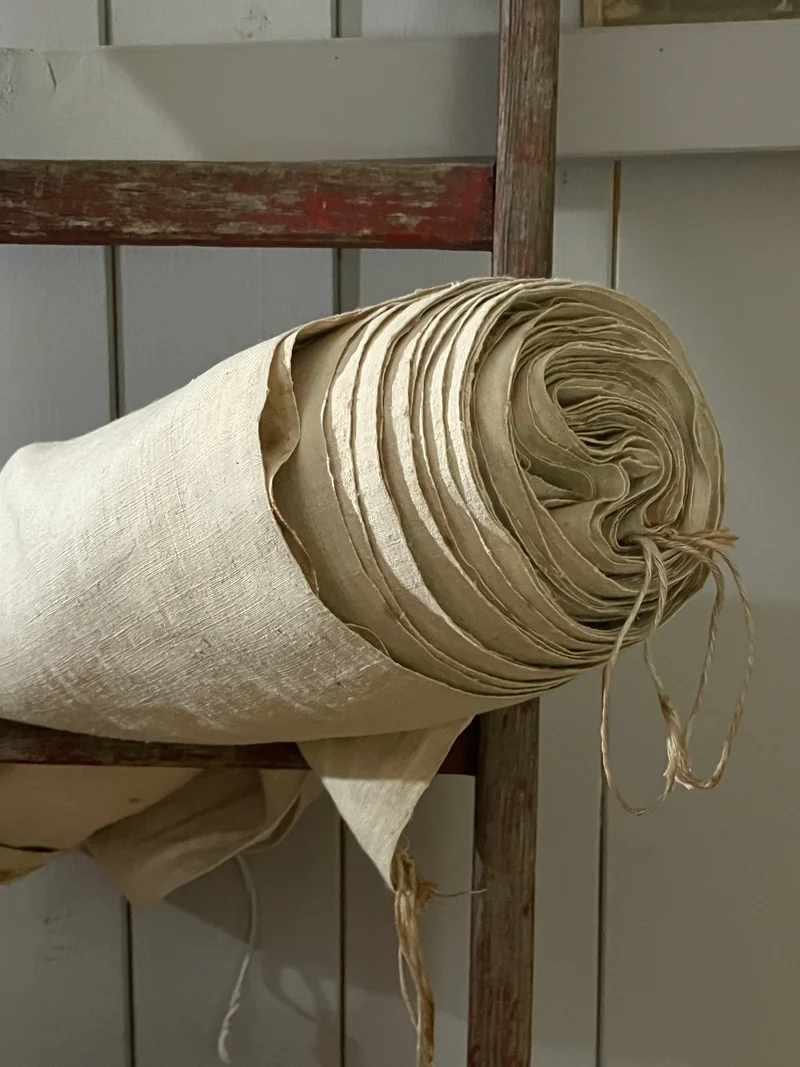 Beeindruckendes Leinen: 5 Meter im Ballen von 1890 - sehr fein