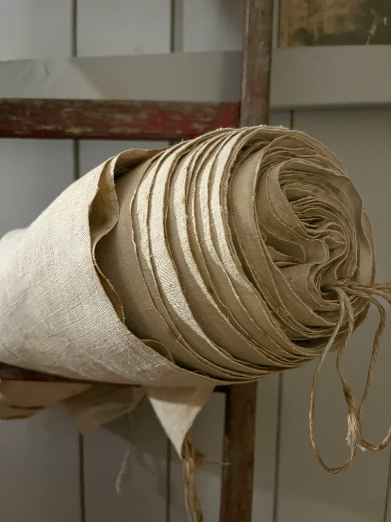 Beeindruckendes Leinen: 5 Meter im Ballen von 1890 - sehr fein