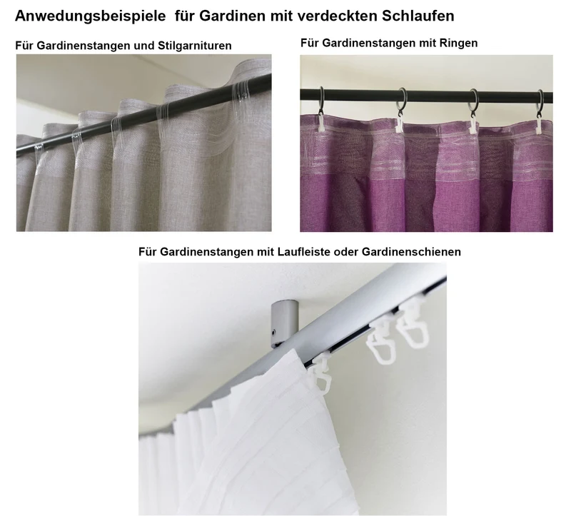 Vorhang Schal verdeckte Schlaufen >>Cationic<< blickdicht Leinen Optik natura seidenmatt (HxB) Landhaus Stil 20440