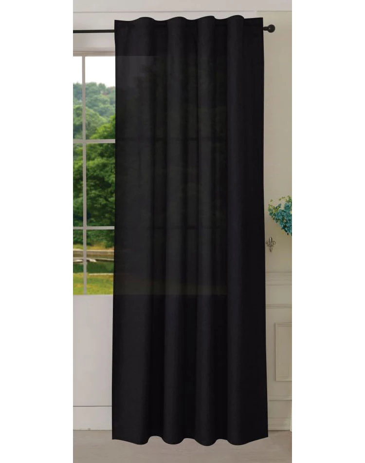 Vorhang Schal verdeckte Schlaufen >>Cationic<< blickdicht Leinen Optik natura seidenmatt (HxB) Landhaus Stil 20440