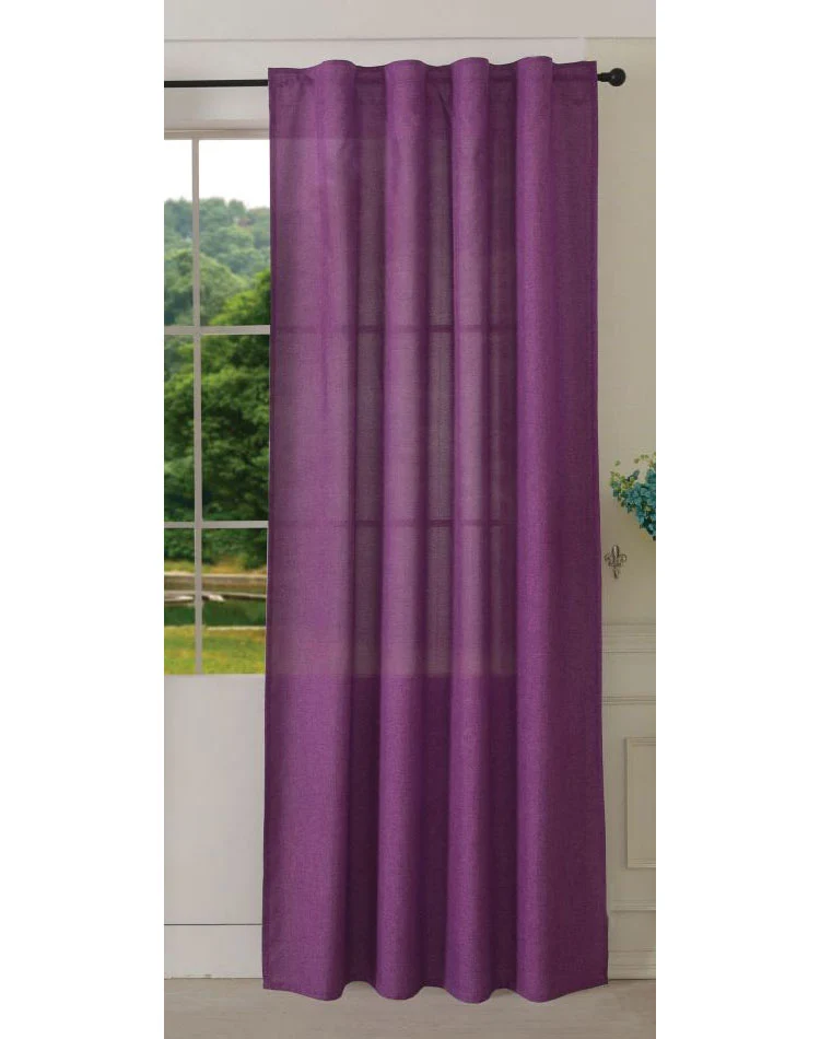 Vorhang Schal verdeckte Schlaufen >>Cationic<< blickdicht Leinen Optik natura seidenmatt (HxB) Landhaus Stil 20440