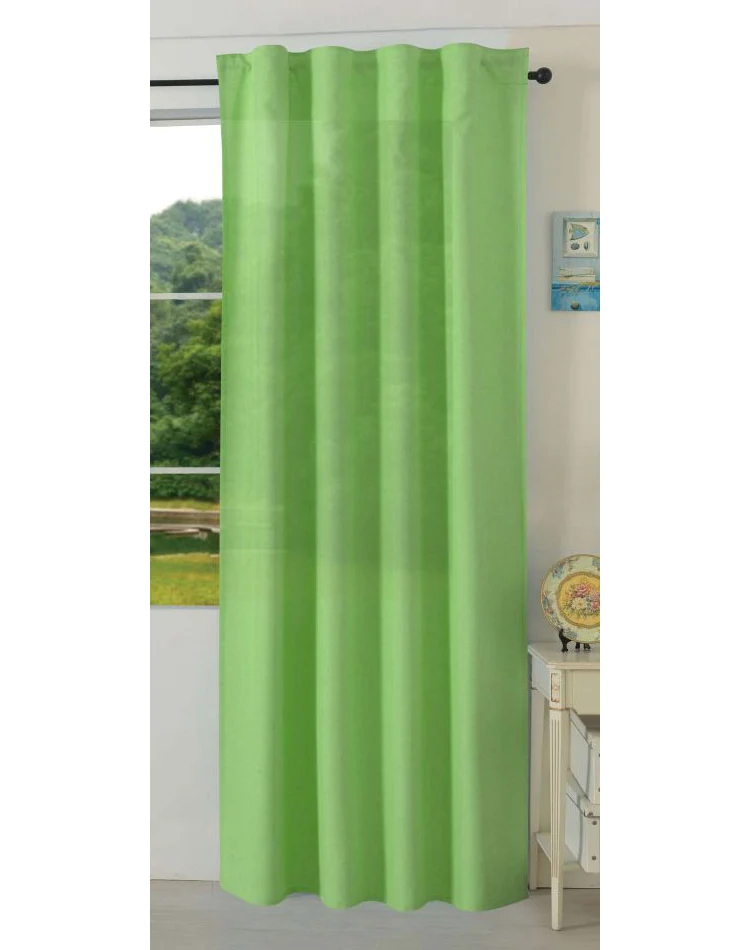 Vorhang Schal verdeckte Schlaufen >>Cationic<< blickdicht Leinen Optik natura seidenmatt (HxB) Landhaus Stil 20440
