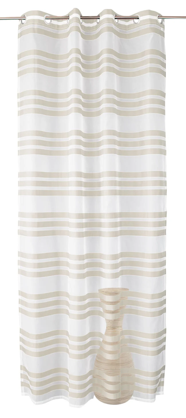 Ösen Schal »GÖTTINGEN« transparent Organza Gardine mit Querstreifen 89133