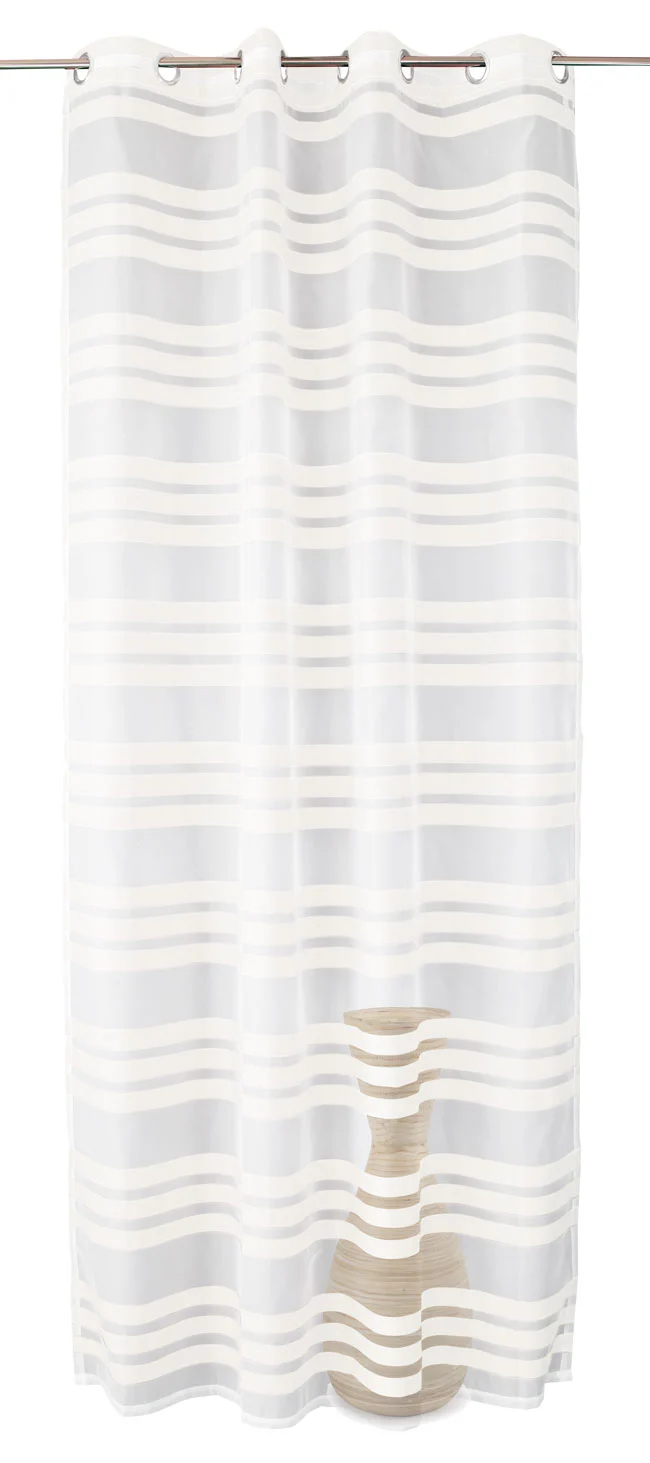 Ösen Schal »GÖTTINGEN« transparent Organza Gardine mit Querstreifen 89133