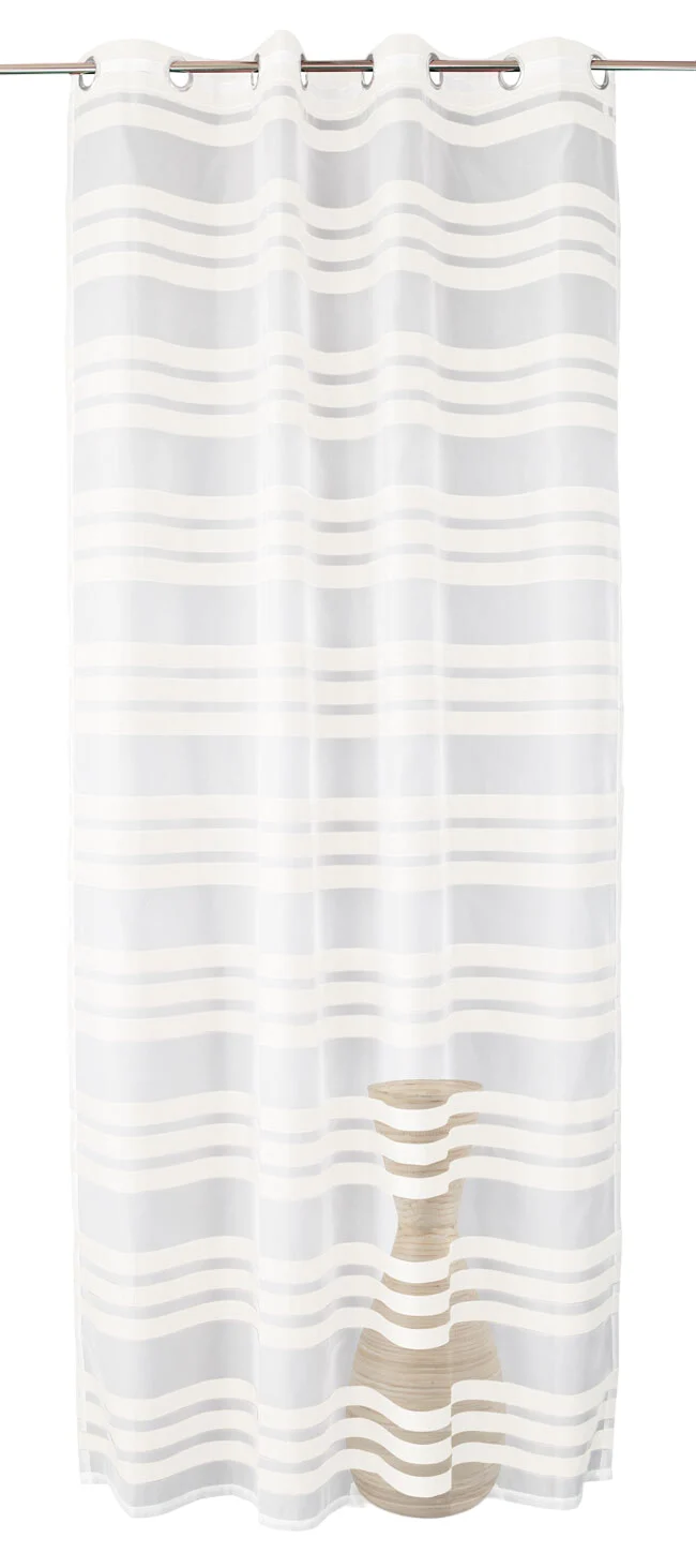 Ösen Schal »GÖTTINGEN« transparent Organza Gardine mit Querstreifen 89133