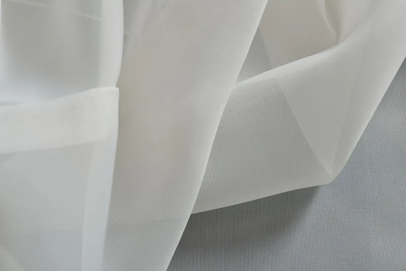 Doppel Raffrollo Palma Microsatin matt Voile Faltgardinen Faltrollo Schlaufenrollo mit Universalgardinenband 20410
