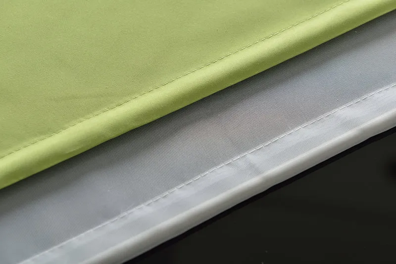 Doppel Raffrollo Palma Microsatin matt Voile Faltgardinen Faltrollo Schlaufenrollo mit Universalgardinenband 20410