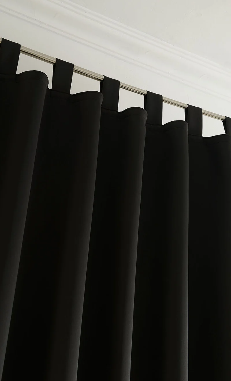 Verdunkelungsvorhag mit Schlaufen matt uni Farben aus weichfallenden blickdichten Stoff blickdicht Blackout 20610