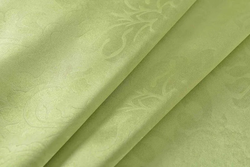 2er Set Satin Verdunkelung Vorhänge Emboss Reliefprägung bemustert Vorhang Gardine 20370-380