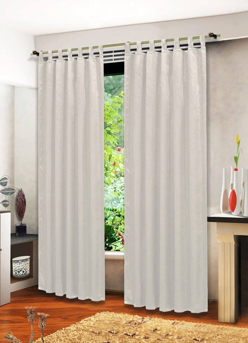 2er Set Satin Verdunkelung Vorhänge Emboss Reliefprägung bemustert Vorhang Gardine 20370-380