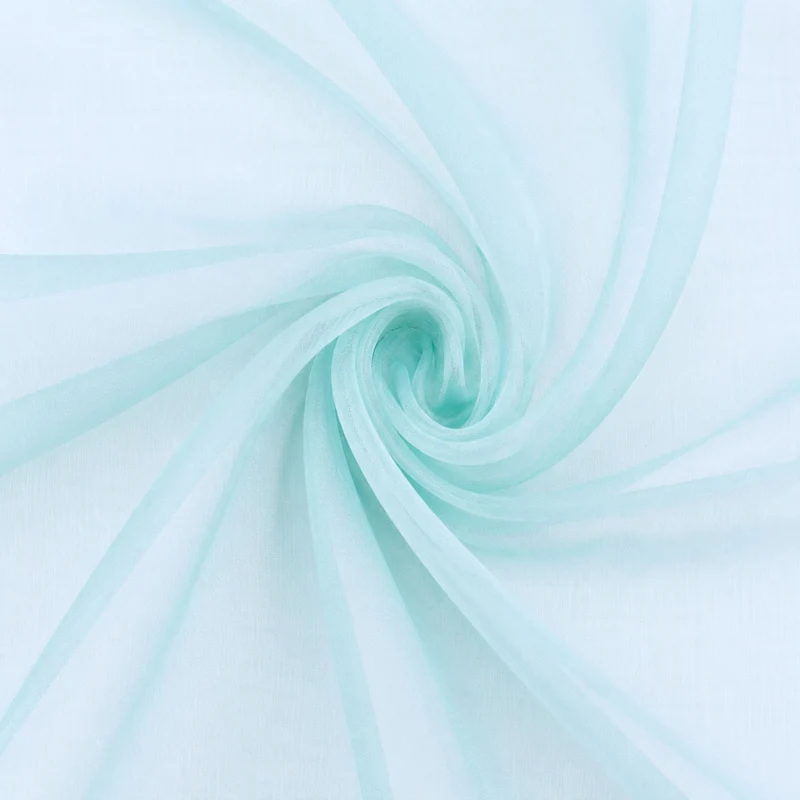 Tagesvorhang ELIANE - babyblau - Kostenloses Stoffmuster