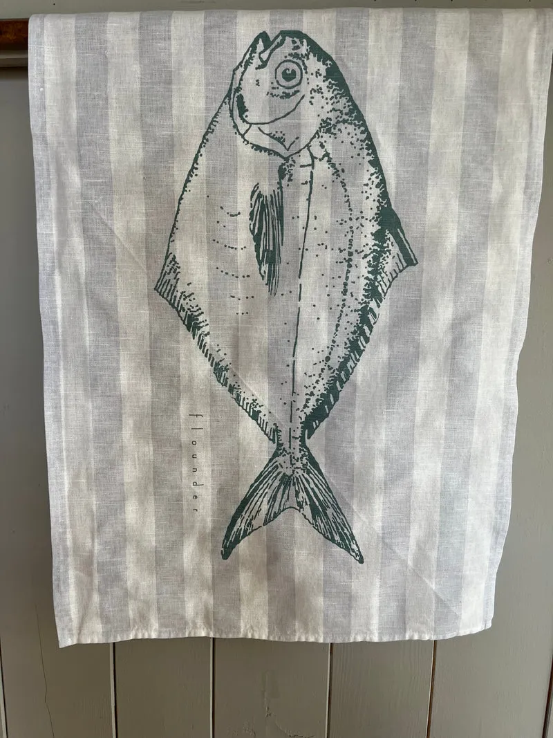 Küchentuch mit Motiv: Artischocke, Spargel, Fisch