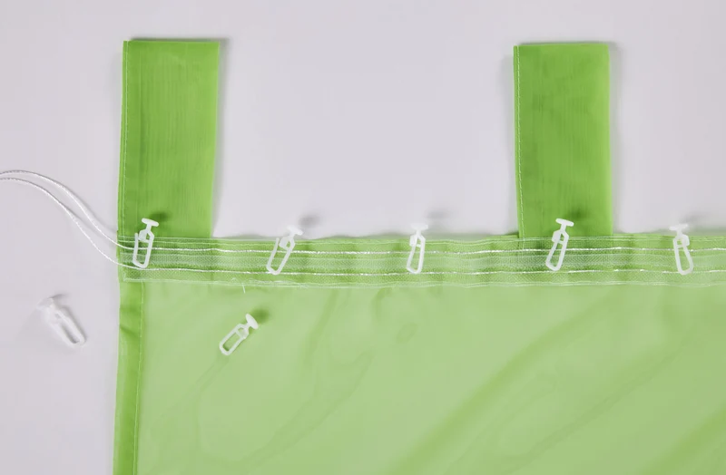 2er-Pack Gardinen Transparent Vorhang Set Wohnzimmer Voile Schlaufenschal mit Bleibandabschluß 61000CN