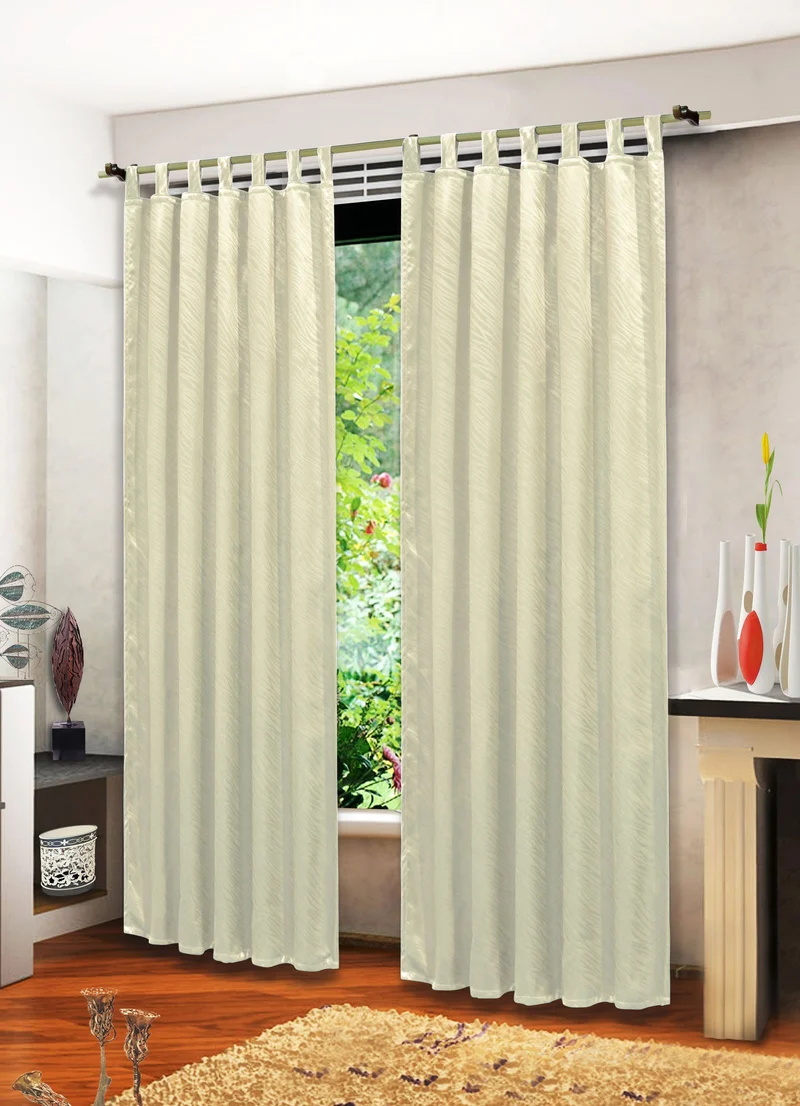 Satin Emboss / Reliefprägung bemustert Vorhang Gardine Zebra -20381- Blickdicht zum Verdunkeln mit Schlaufen und eingenähtem Kräuselband, (Höhe x Breite in cm) 20381