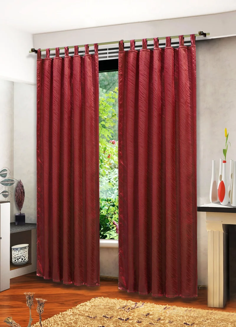 Satin Emboss / Reliefprägung bemustert Vorhang Gardine Zebra -20381- Blickdicht zum Verdunkeln mit Schlaufen und eingenähtem Kräuselband, (Höhe x Breite in cm) 20381
