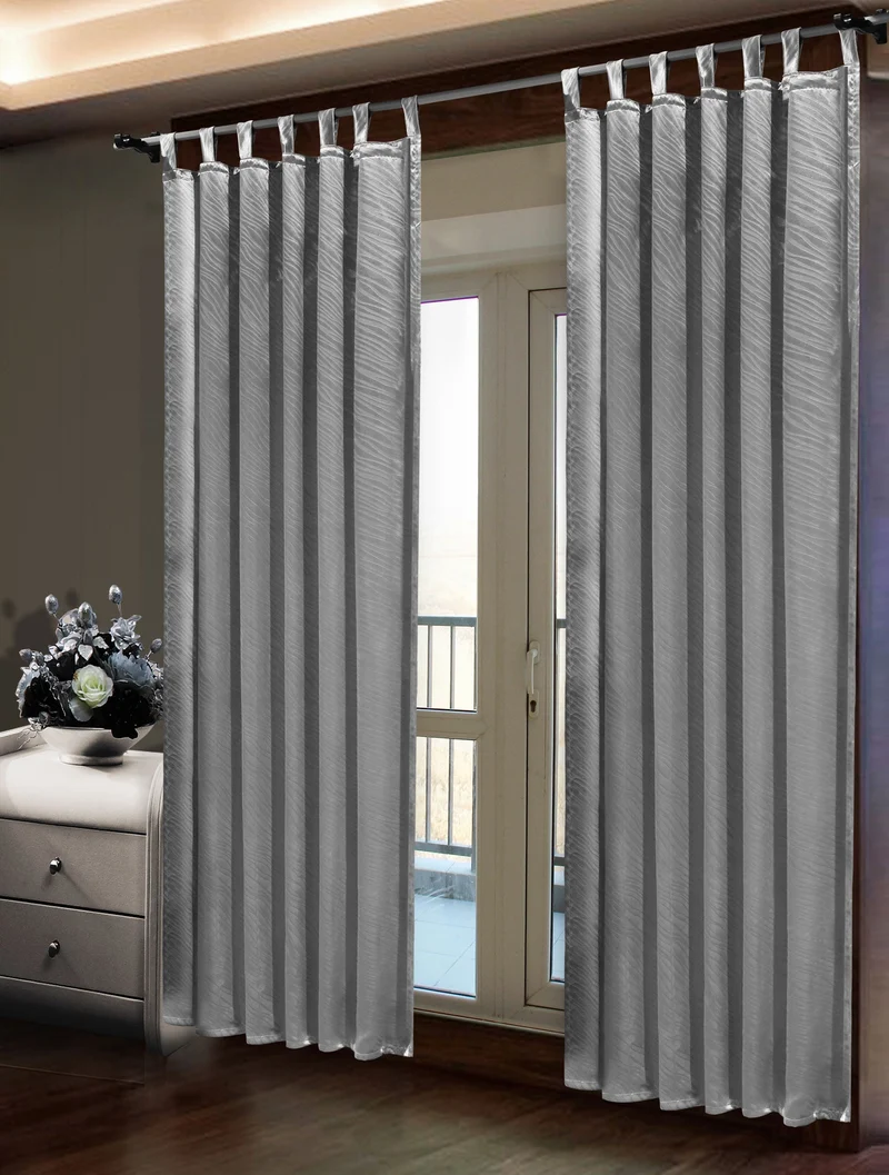 Satin Emboss / Reliefprägung bemustert Vorhang Gardine Zebra -20381- Blickdicht zum Verdunkeln mit Schlaufen und eingenähtem Kräuselband, (Höhe x Breite in cm) 20381