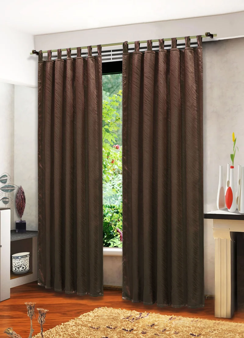 Satin Emboss / Reliefprägung bemustert Vorhang Gardine Zebra -20381- Blickdicht zum Verdunkeln mit Schlaufen und eingenähtem Kräuselband, (Höhe x Breite in cm) 20381