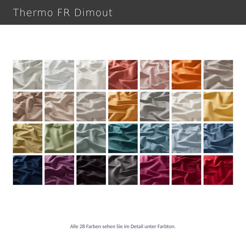 Thermo FR – wärmeisolierender moderer Dimout-Vorhang nach Maß mit Schallschutz