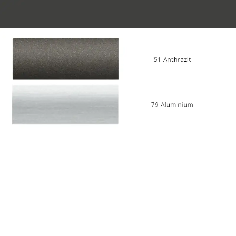 Interstil Metro – moderne 1-/2-läufige Innenlauf-Gardinenstange 20mm zur Wandmontage