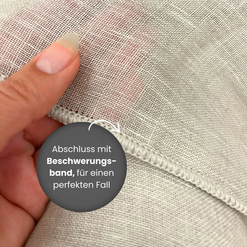 Leinenvorhang JUIST - écru - Kostenloses Stoffmuster