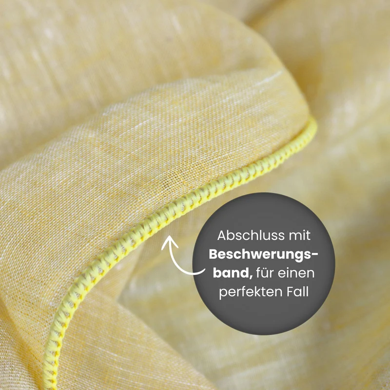 Leinenvorhang ERIN - gelb - Kostenloses Stoffmuster