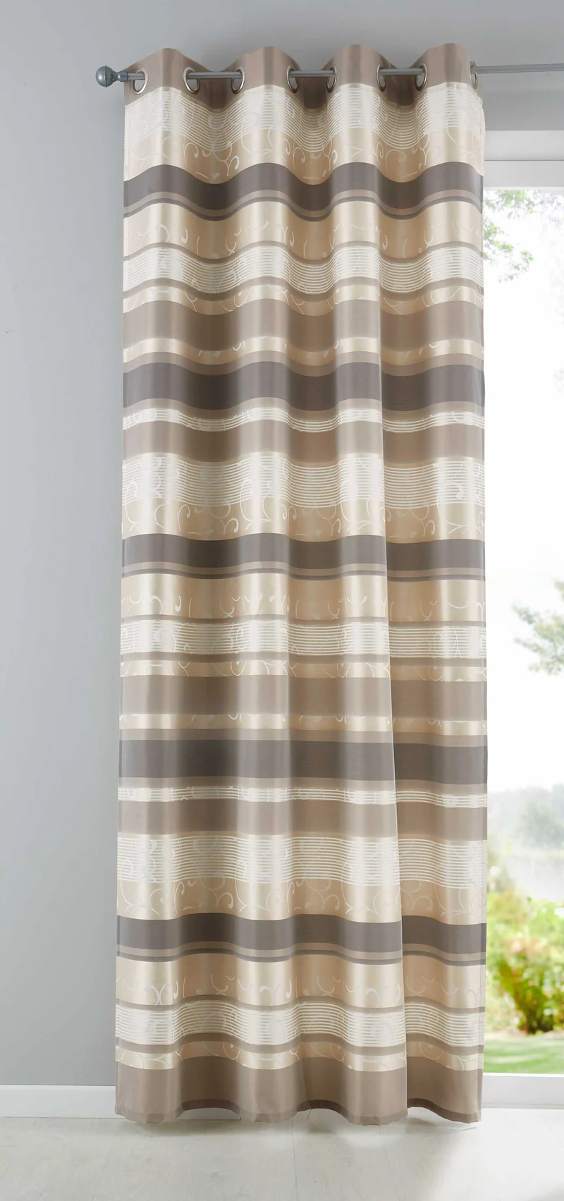 Vorhang Ösen Jacquard Blickdicht Manisa Schal Musterung Verdunkelung Gardine 10000141