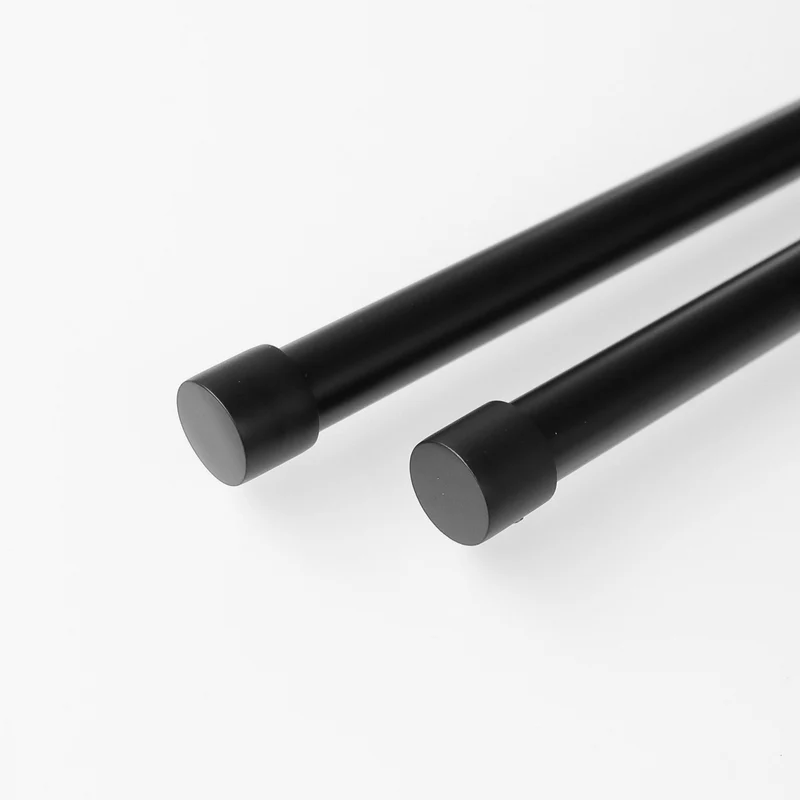 Vorhangstange HARMONIE 2-Lauf Ösen rund - schwarz - [Massanfertigung]