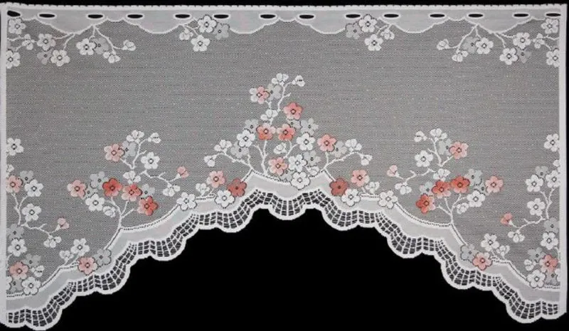 Jacquard Oberbogen „Frühling" - Scheibengardine von Albani