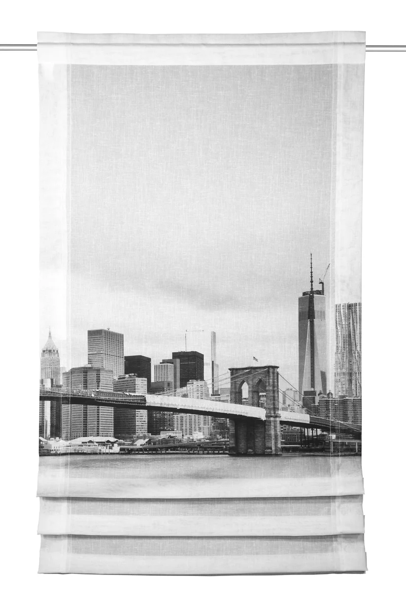 Clipsrollo „Skyline" - Raffrollo bedruckt von Albani