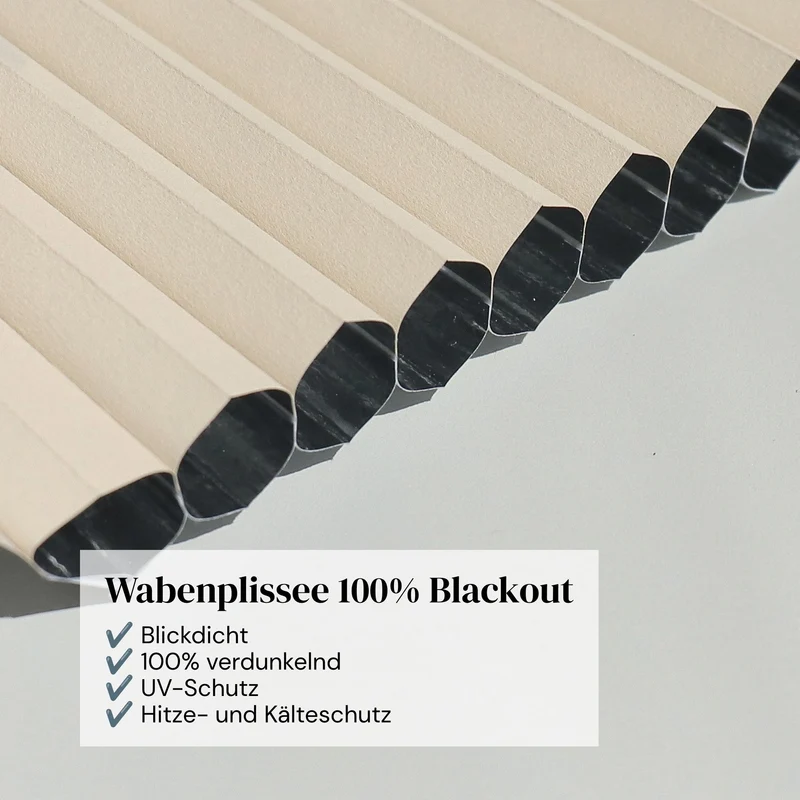 Wabenplissee 100% Blackout
