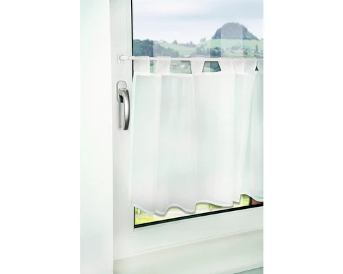 Vorhangstange für Kurzgardinen weiss 40cm