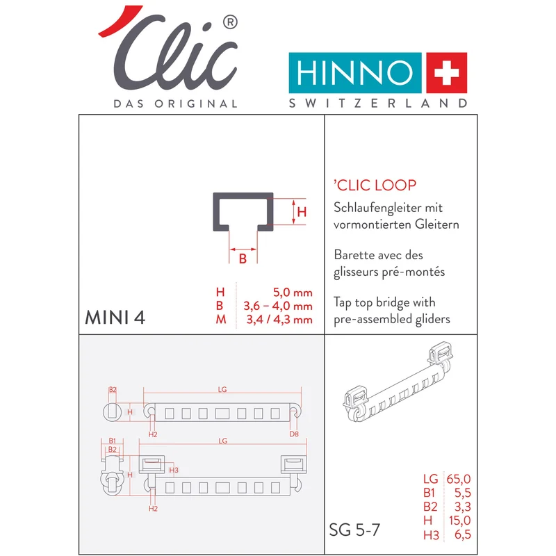 Schlaufengleiter für Mini 3.6-4.0mm