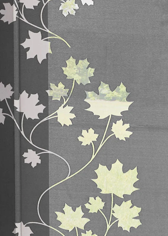 Moderner Flächenvorhang Schiebegardine »LEAF« aus hochwertigem Ausbrenner-Stoff mit Klettband 85610