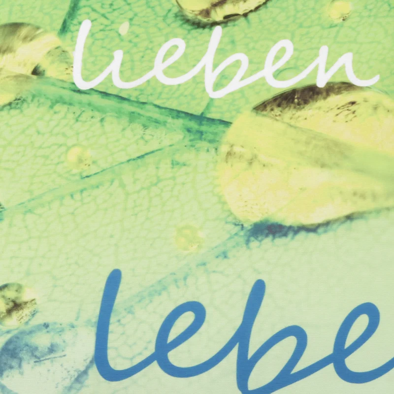 Kissenhülle 'Lieben Lachen Leben' - Motivkissen 50x50cm grün - Albani